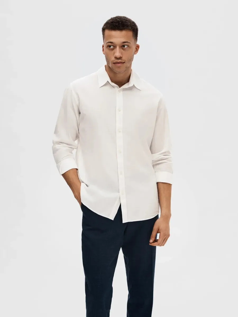 Рубашка льняная SELECTED HOMME "NEW-LINEN SHIRT", однотонная, белый
Рубашка льняная SELECTED HOMME "NEW-LINEN SHIRT", однотонная, белый