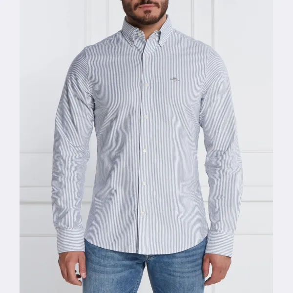 Оксфордская рубашка приталенного кроя Banker Gant, синий
Оксфордская рубашка приталенного кроя Banker Gant, синий