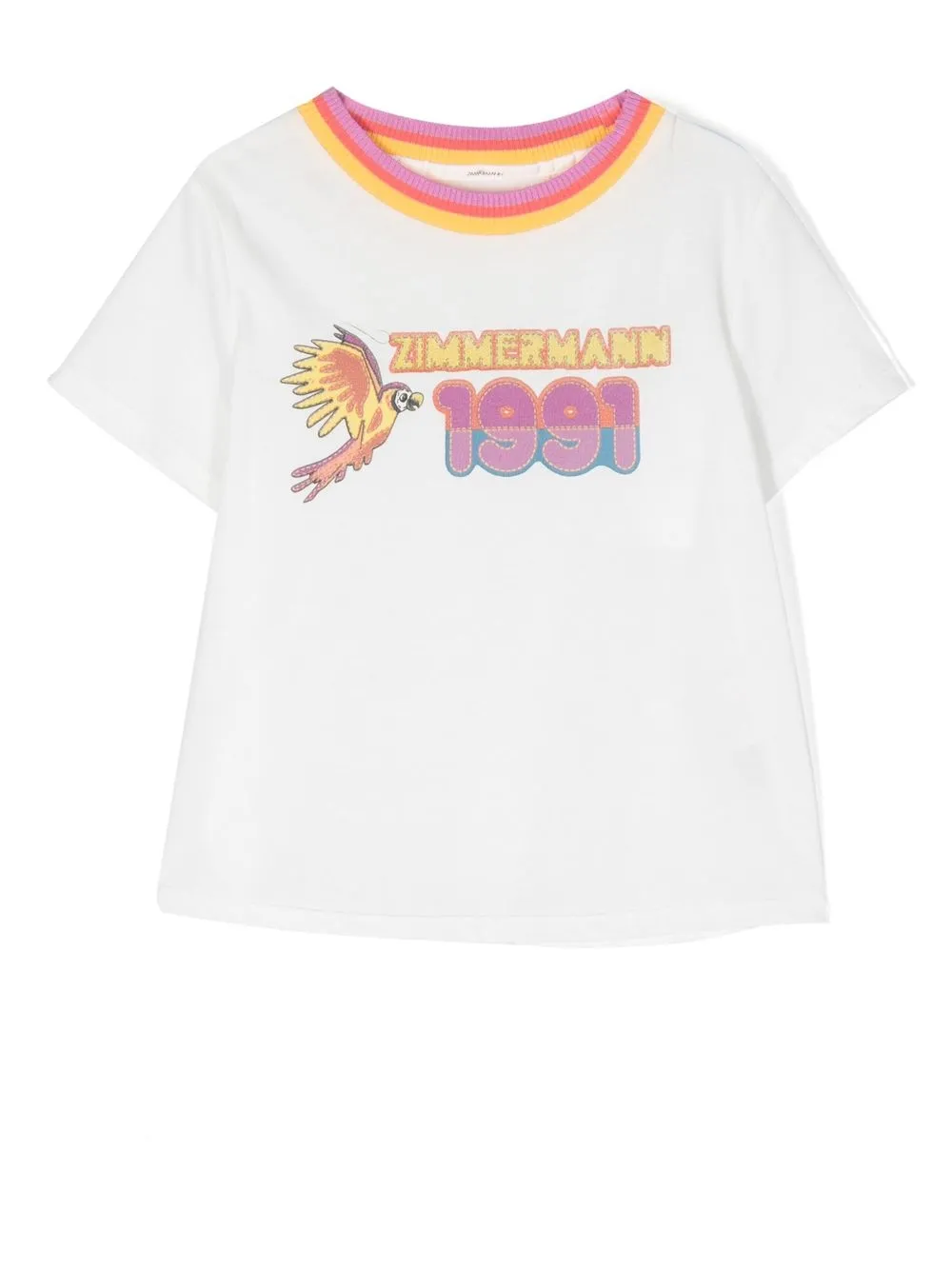 Футболка с контрастным воротником и логотипом Zimmermann Kids, белый
Футболка с контрастным воротником и логотипом Zimmermann Kids, белый