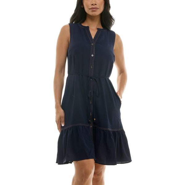 Женское платье с воротником-стойкой на пуговицах Nina Leonard, синий
Женское платье с воротником-стойкой на пуговицах Nina Leonard, синий