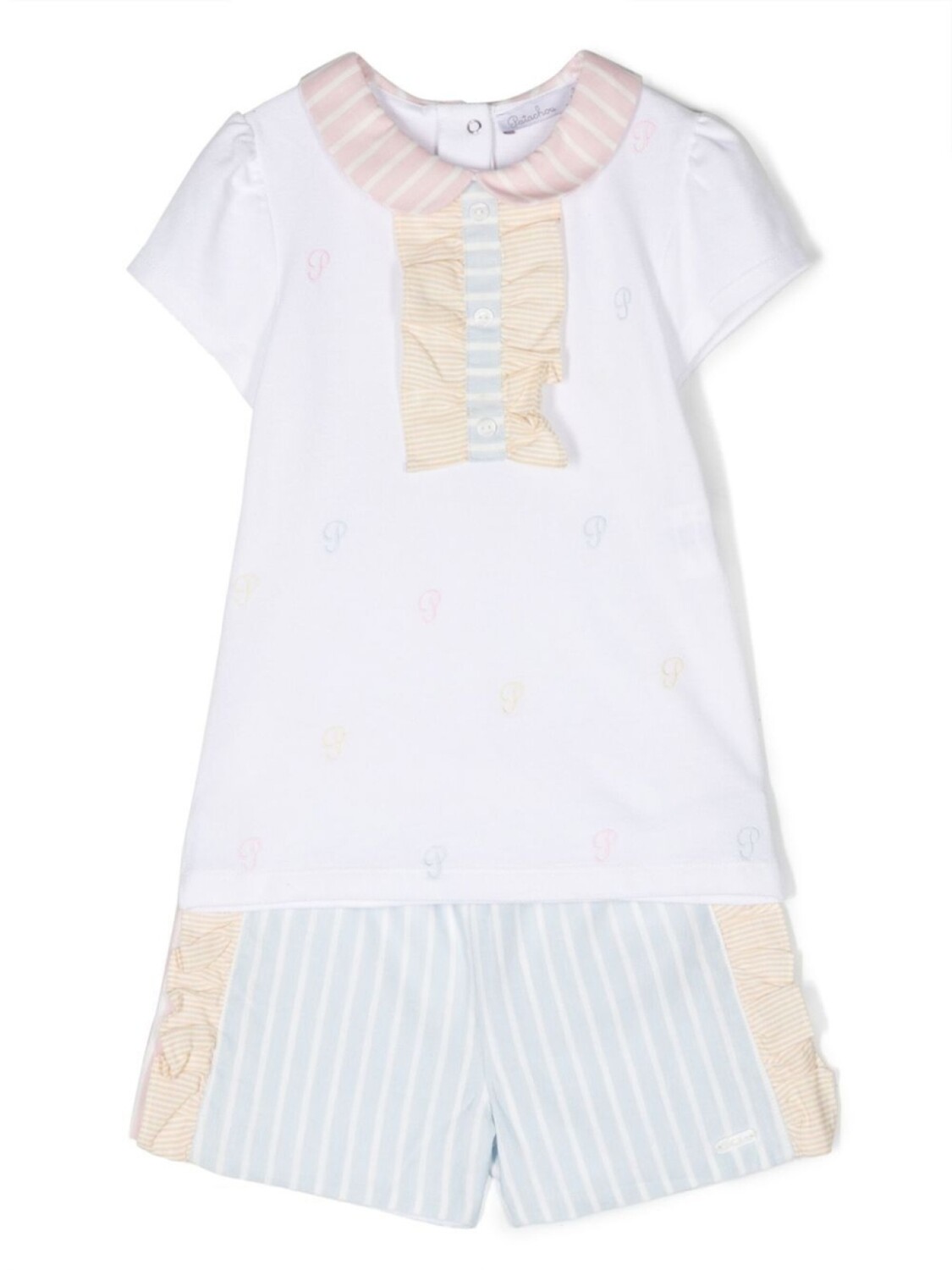 Полосатый комплект из топа и шортов Patachou, белый
Полосатый комплект из топа и шортов Patachou, белый