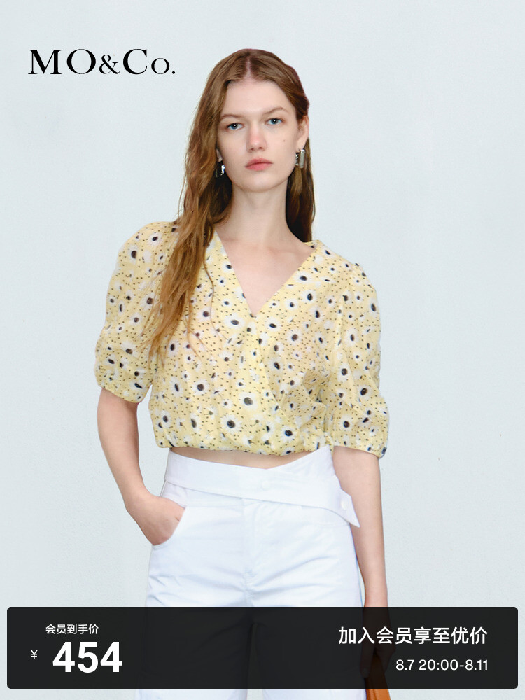 Рубашка короткая Moco с V-образным вырезом, желтый
Рубашка короткая Moco с V-образным вырезом, желтый