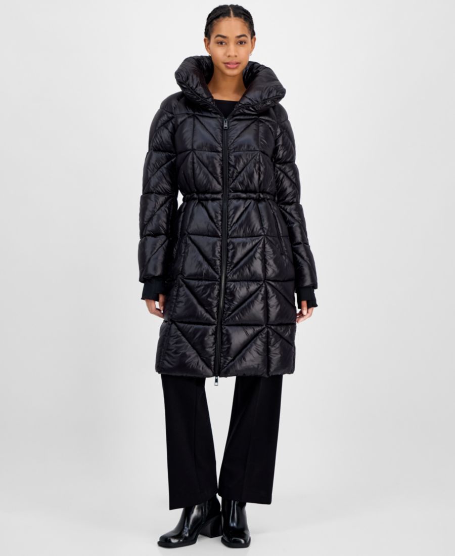 Женская стеганая пуховая куртка с манжетами и отверстиями для больших пальцев BCBG, Black
Женская стеганая пуховая куртка с манжетами и отверстиями для больших пальцев BCBG, Black