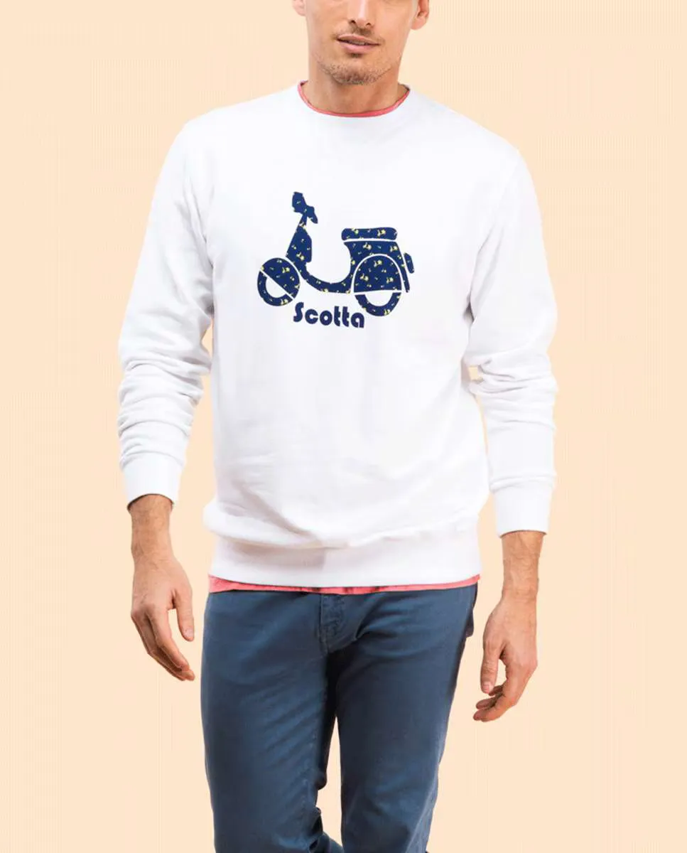 Белая мужская толстовка с круглым вырезом Scotta 1985, белый
Белая мужская толстовка с круглым вырезом Scotta 1985, белый