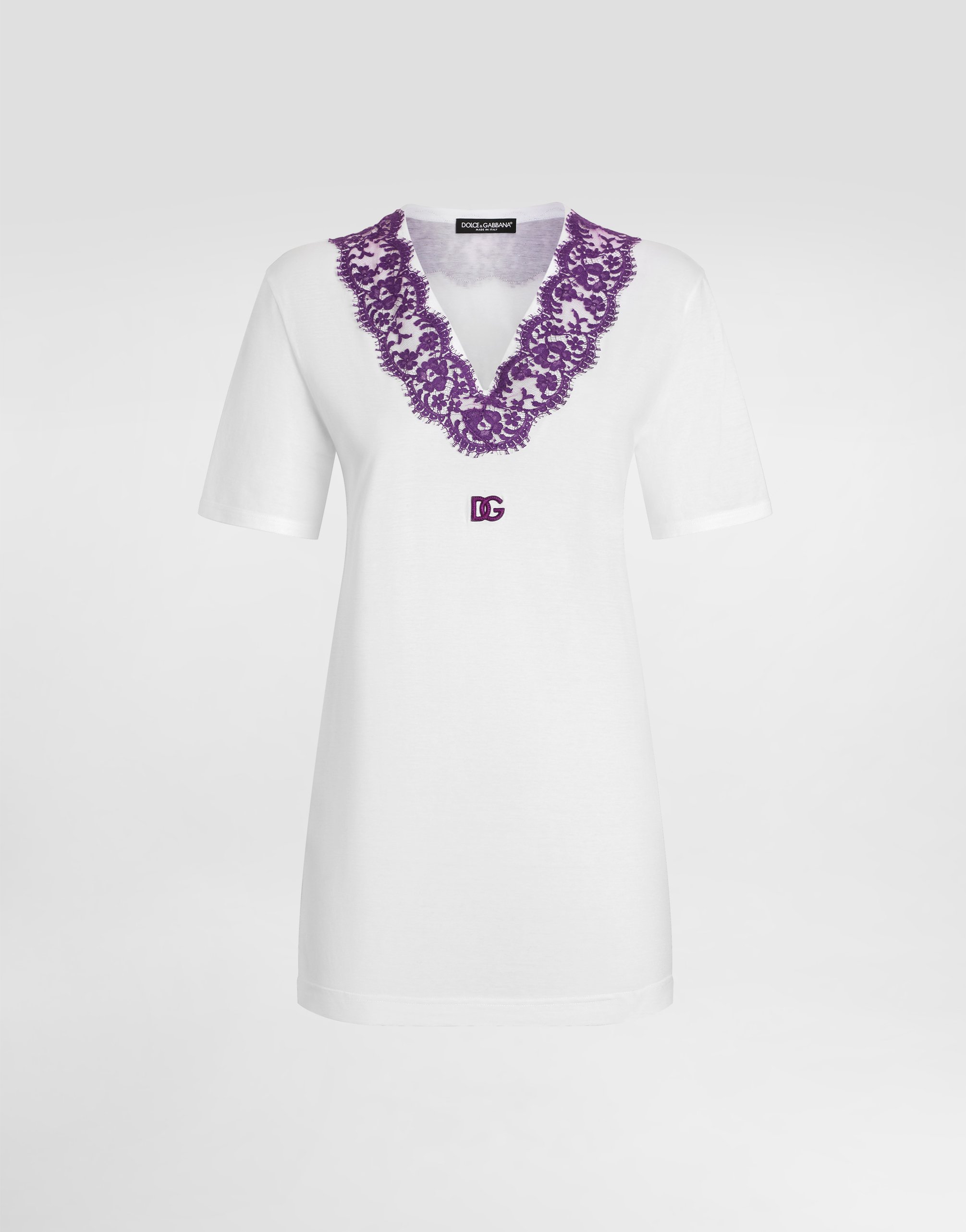 Футболка из джерси с кружевом и нашивкой dg Dolce & Gabbana, белый
Футболка из джерси с кружевом и нашивкой dg Dolce & Gabbana, белый