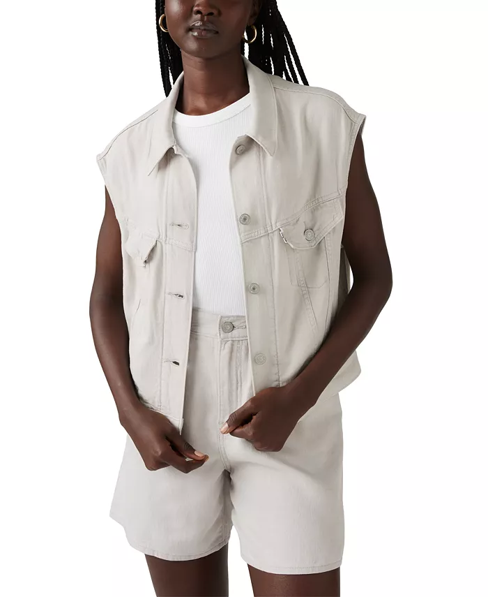 Премиальная женская укороченная жилетка в стиле 90-х Levi's, белый
Премиальная женская укороченная жилетка в стиле 90-х Levi's, белый