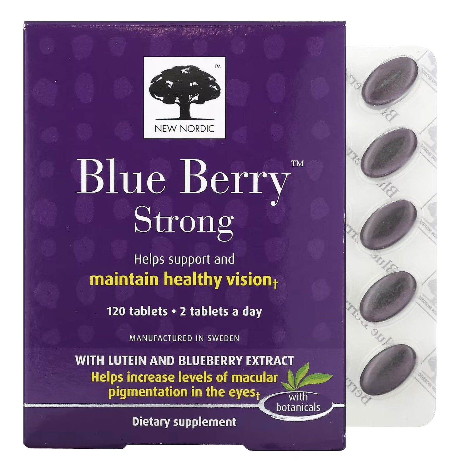 Добавка Blue Berry Strong New Nordic US Inc для поддержания зрения, 120 таблеток
Добавка Blue Berry Strong New Nordic US Inc для поддержания зрения, 120 таблеток