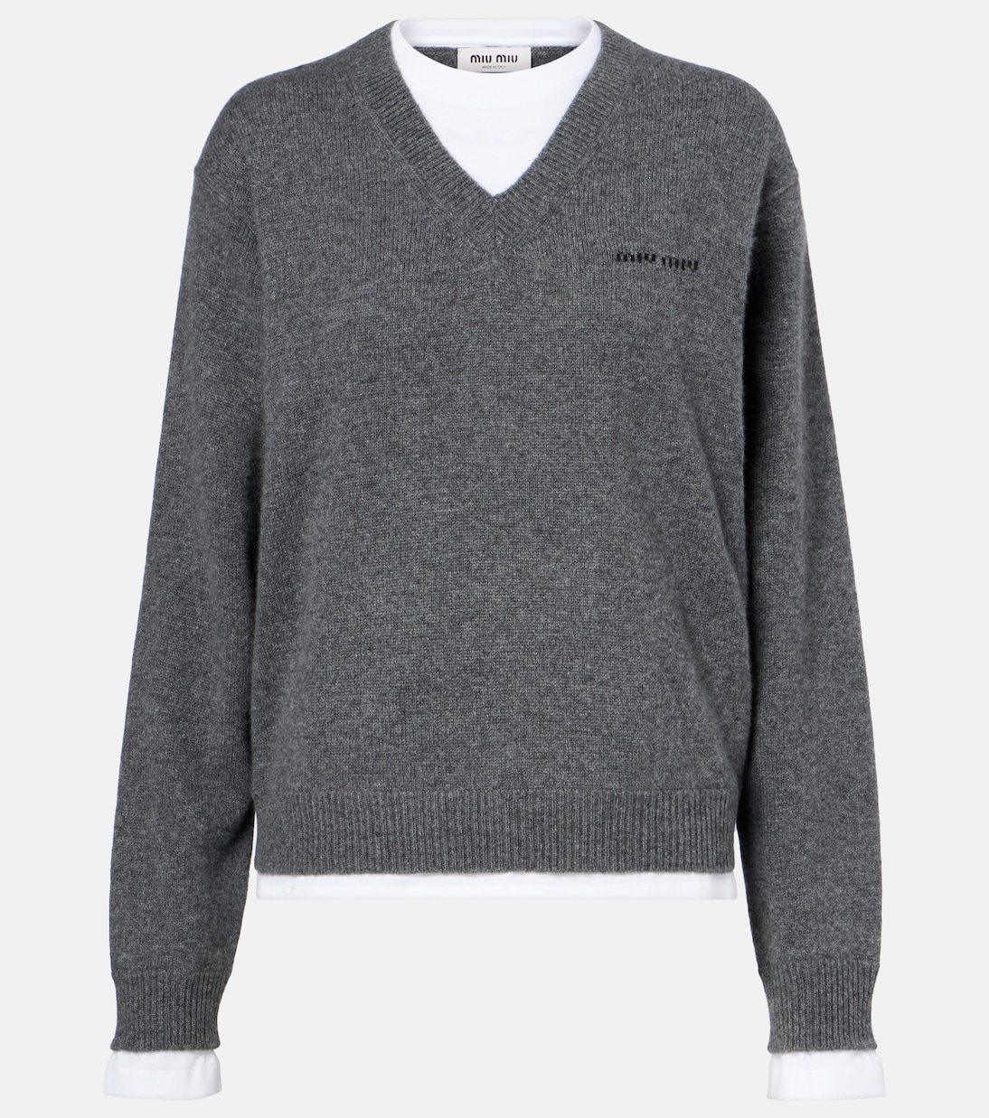 Многослойный кашемировый свитер Miu Miu, Ardesia
Многослойный кашемировый свитер Miu Miu, Ardesia