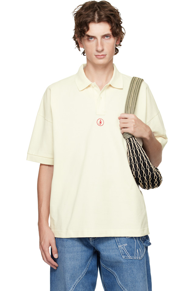 Поло с вышивкой в виде якоря Jw Anderson, Off-White
Поло с вышивкой в виде якоря Jw Anderson, Off-White