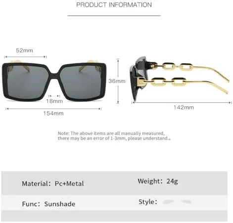 Солнцезащитные очки 2026 с квадратной крупной оправой для уличной фотографии, модные ретро-очки с цепочкой и зеркальными дужками, женские MTZJH, Gold White Black
Солнцезащитные очки 2026 с квадратной крупной оправой для уличной фотографии, модные ретро-очки с цепочкой и зеркальными дужками, женские MTZJH, Gold White Black