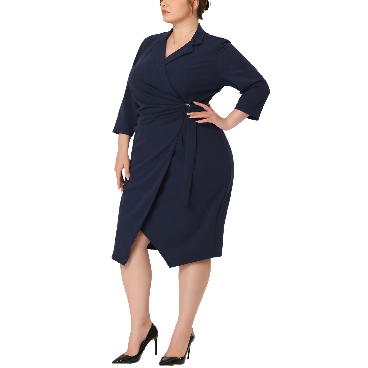 Винтажное платье 1950-х годов для женщин, элегантное платье-футляр с рукавами 3/4 больших размеров с зубчатыми лацканами Agnes Orinda
Винтажное платье 1950-х годов для женщин, элегантное платье-футляр с рукавами 3/4 больших размеров с зубчатыми лацканами Agnes Orinda