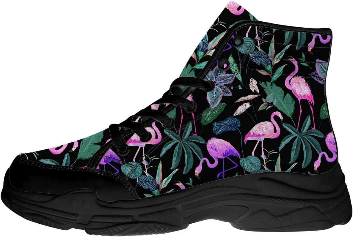 Женские высокие кеды Flamingo, тканевые платформы с тропическим принтом и шнуровкой, подарок для нее и для него Generic, черный/зеленый
Женские высокие кеды Flamingo, тканевые платформы с тропическим принтом и шнуровкой, подарок для нее и для него Generic, черный/зеленый