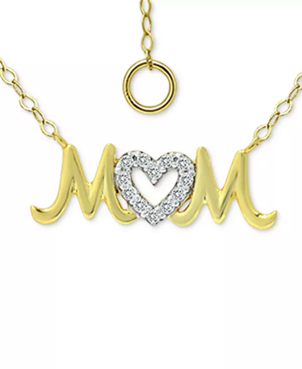 Ожерелье с подвеской в виде таблички с именем мамы, украшенное кубическим цирконием, из стерлингового серебра и 18-каратного золота, 16 дюймов + 2-дюймовый удлинитель, создано для Macy's. Giani Bernini, twotone
Ожерелье с подвеской в виде таблички с именем мамы, украшенное кубическим цирконием, из стерлингового серебра и 18-каратного золота, 16 дюймов + 2-дюймовый удлинитель, создано для Macy's. Giani Bernini, twotone