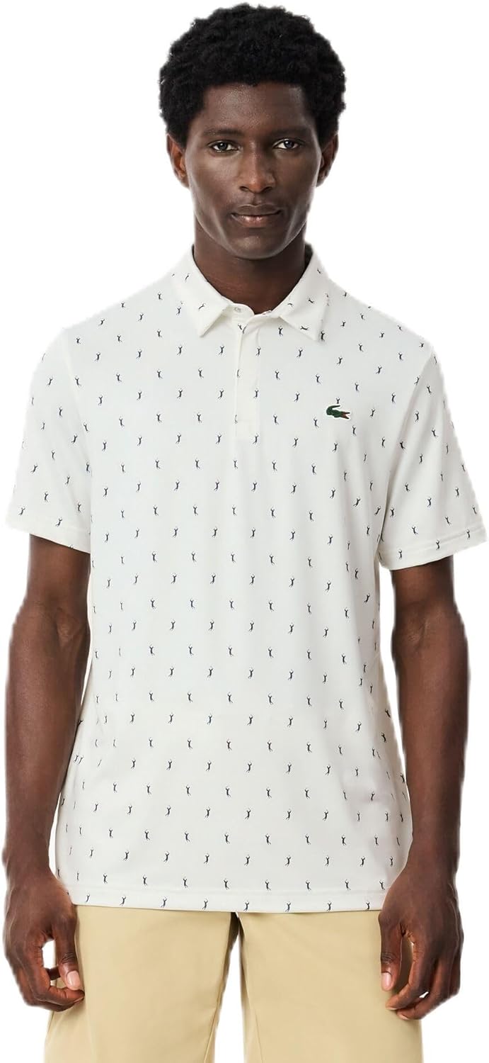 Lacoste мужская поло для гольфа Regular Fit с защитой от ультрафиолета, Flour/Flour/Navy Blue All Over Print
Lacoste мужская поло для гольфа Regular Fit с защитой от ультрафиолета, Flour/Flour/Navy Blue All Over Print