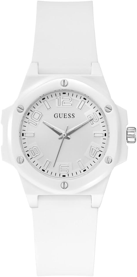 GUESS Белые аналоговые силиконовые часы, White
GUESS Белые аналоговые силиконовые часы, White