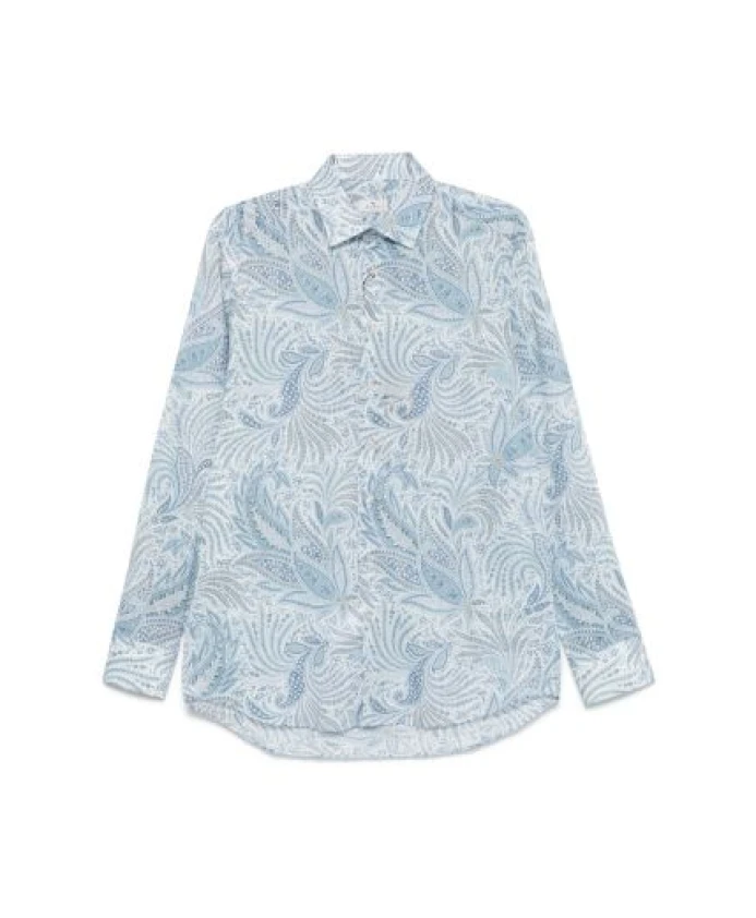 Рубашка с кашемировым принтом на пуговицах спереди Etro, синий
Рубашка с кашемировым принтом на пуговицах спереди Etro, синий