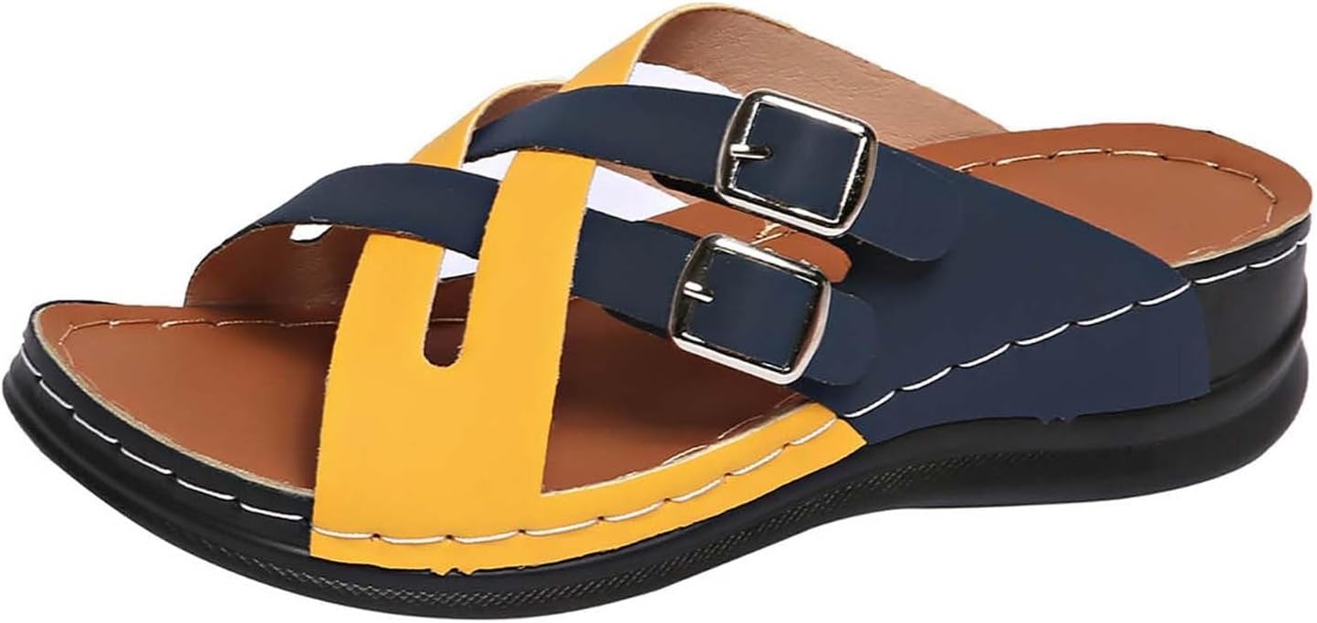 Ортопедические сандалии для женщин на каблуке, открытый носок, платформенные сандалии, регулируемый ремешок на щиколотке, повседневные пляжные туфли, легкие сандалии для пляжного отдыха, поддержка свода стопы, обувь на слипоне Generic, желтый
Ортопедические сандалии для женщин на каблуке, открытый носок, платформенные сандалии, регулируемый ремешок на щиколотке, повседневные пляжные туфли, легкие сандалии для пляжного отдыха, поддержка свода стопы, обувь на слипоне Generic, желтый