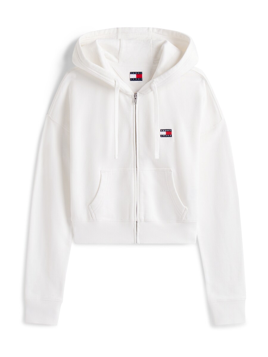 Толстовка с капюшоном на молнии Tommy Jeans, белый 
Толстовка с капюшоном на молнии Tommy Jeans, белый