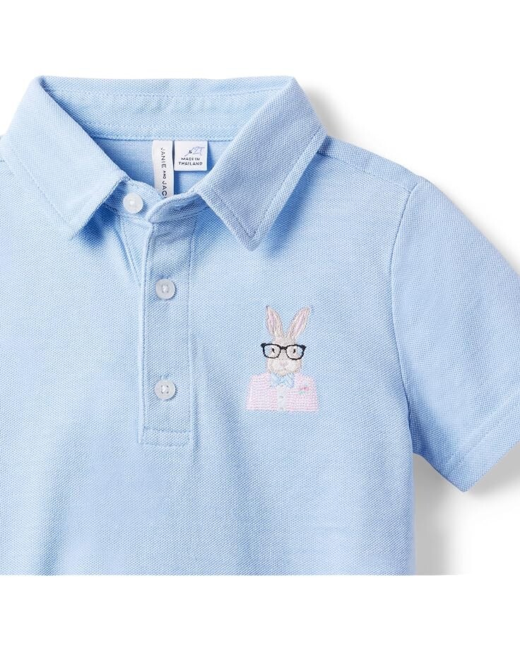 Поло Janie and Jack Printed Pique Polo, синий
Поло Janie and Jack Printed Pique Polo, синий