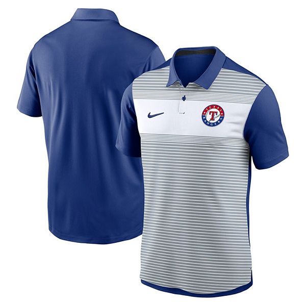 Мужская поло Texas Rangers Vapor в бело-синей полоске Nike
Мужская поло Texas Rangers Vapor в бело-синей полоске Nike
