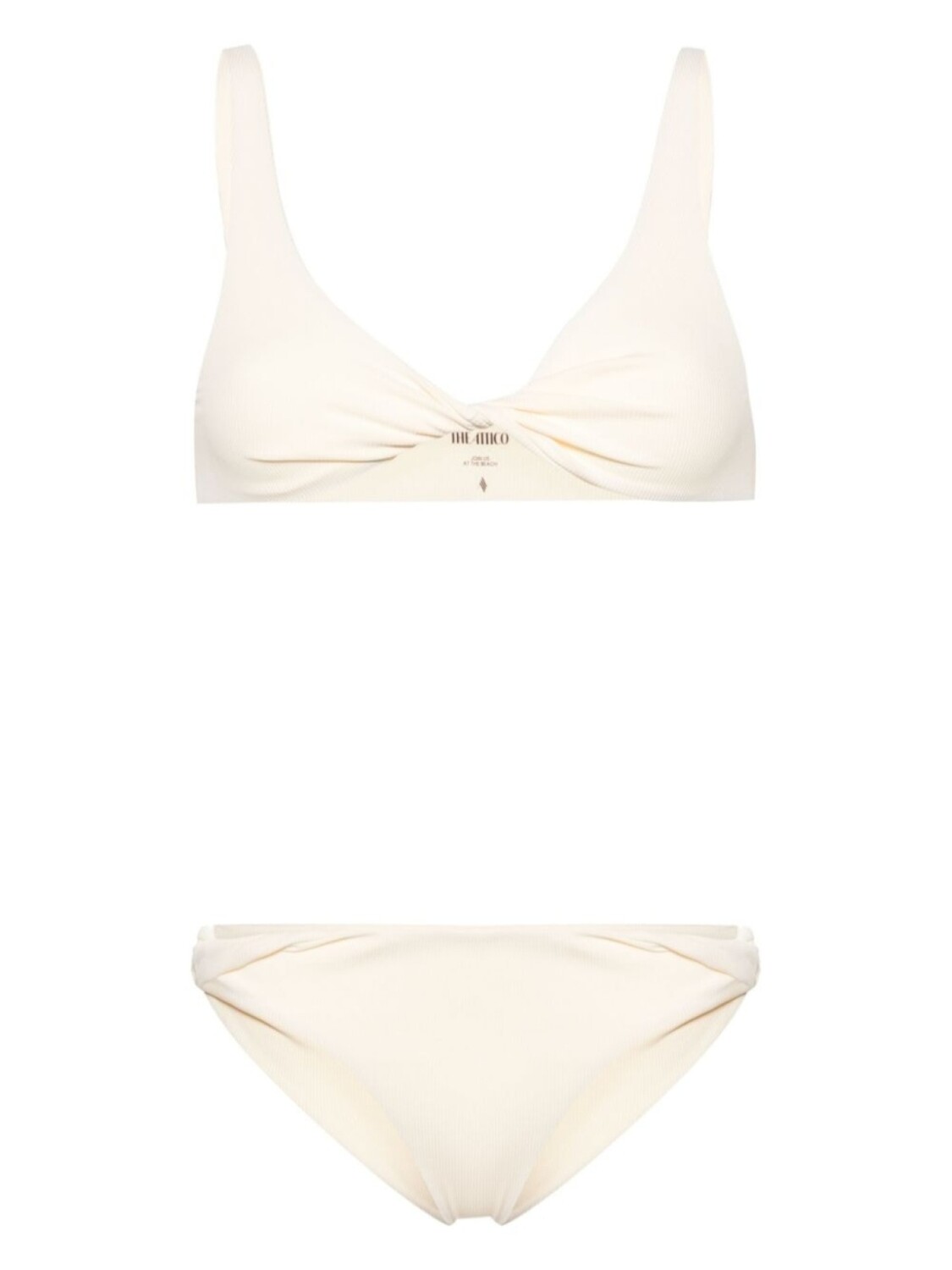 Бикини в рубчик с драпировкой The Attico, бежевый
Бикини в рубчик с драпировкой The Attico, бежевый