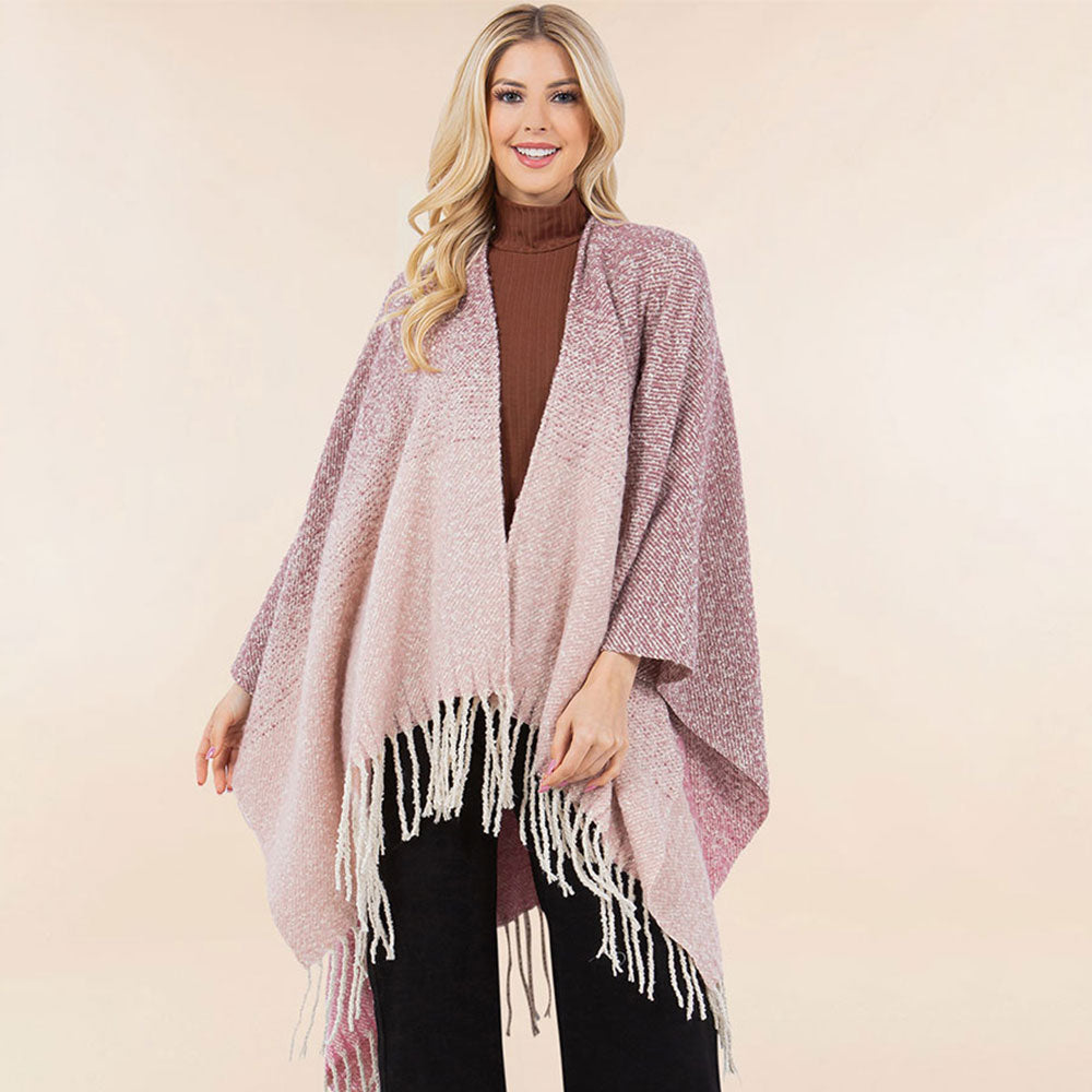 Пончо с бахромой и открытым передом в технике омбре TRUEDAMES, розовый
Пончо с бахромой и открытым передом в технике омбре TRUEDAMES, розовый