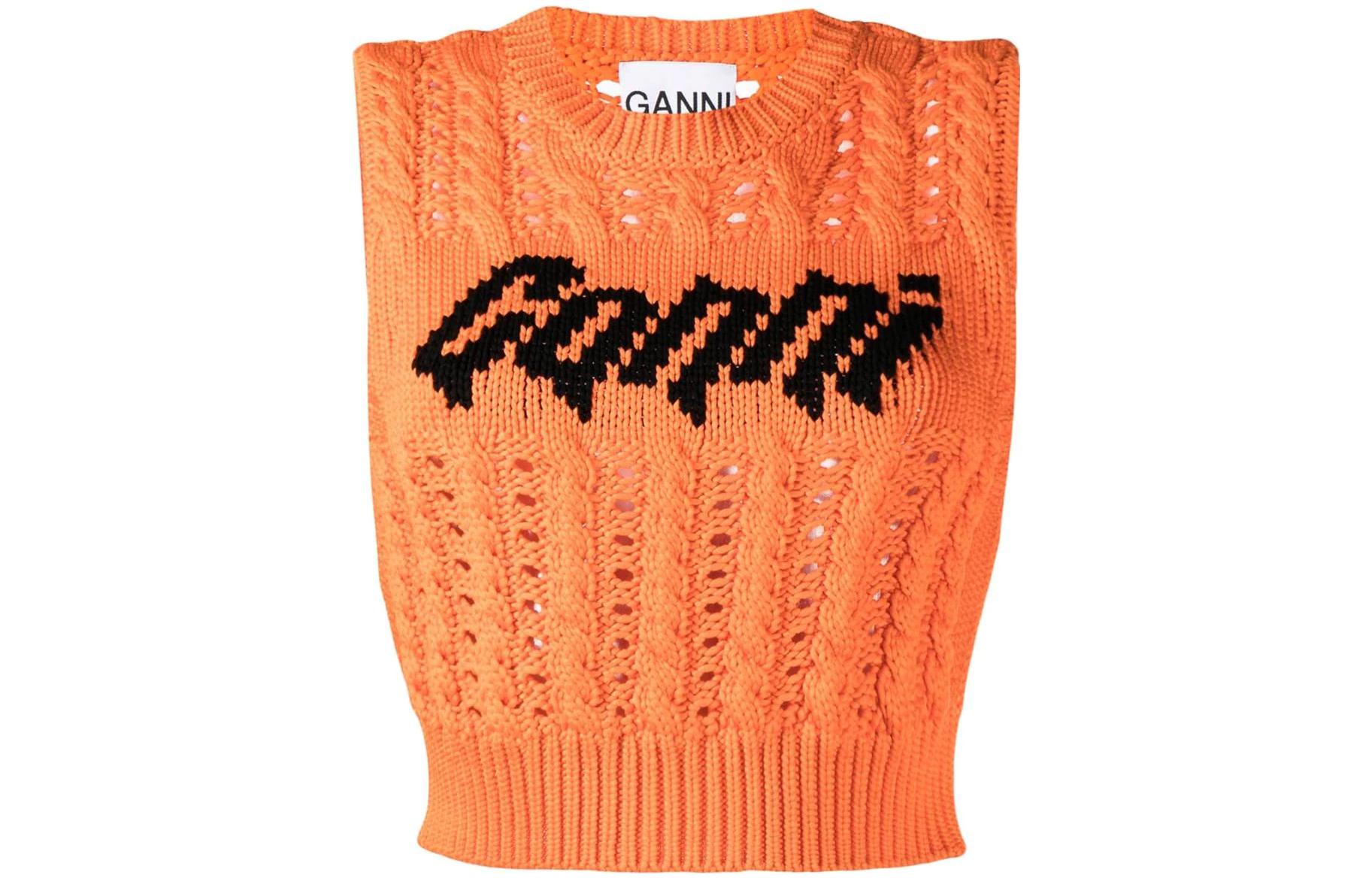 Трикотажная футболка оранжевая GANNI
Трикотажная футболка оранжевая GANNI