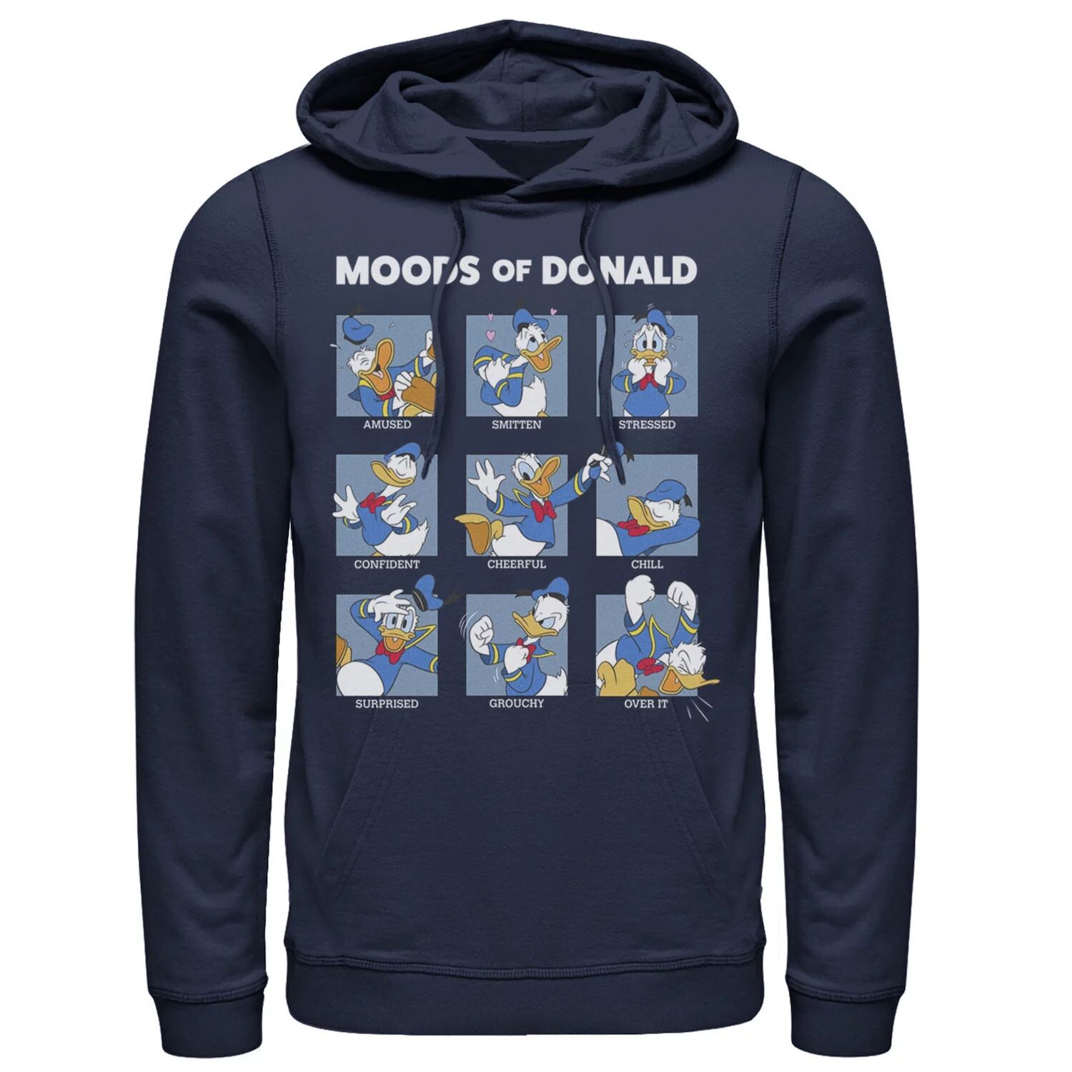 Мужская толстовка с капюшоном Disney Mickey & Friends Donald Duck Moods Box Up
Мужская толстовка с капюшоном Disney Mickey & Friends Donald Duck Moods Box Up