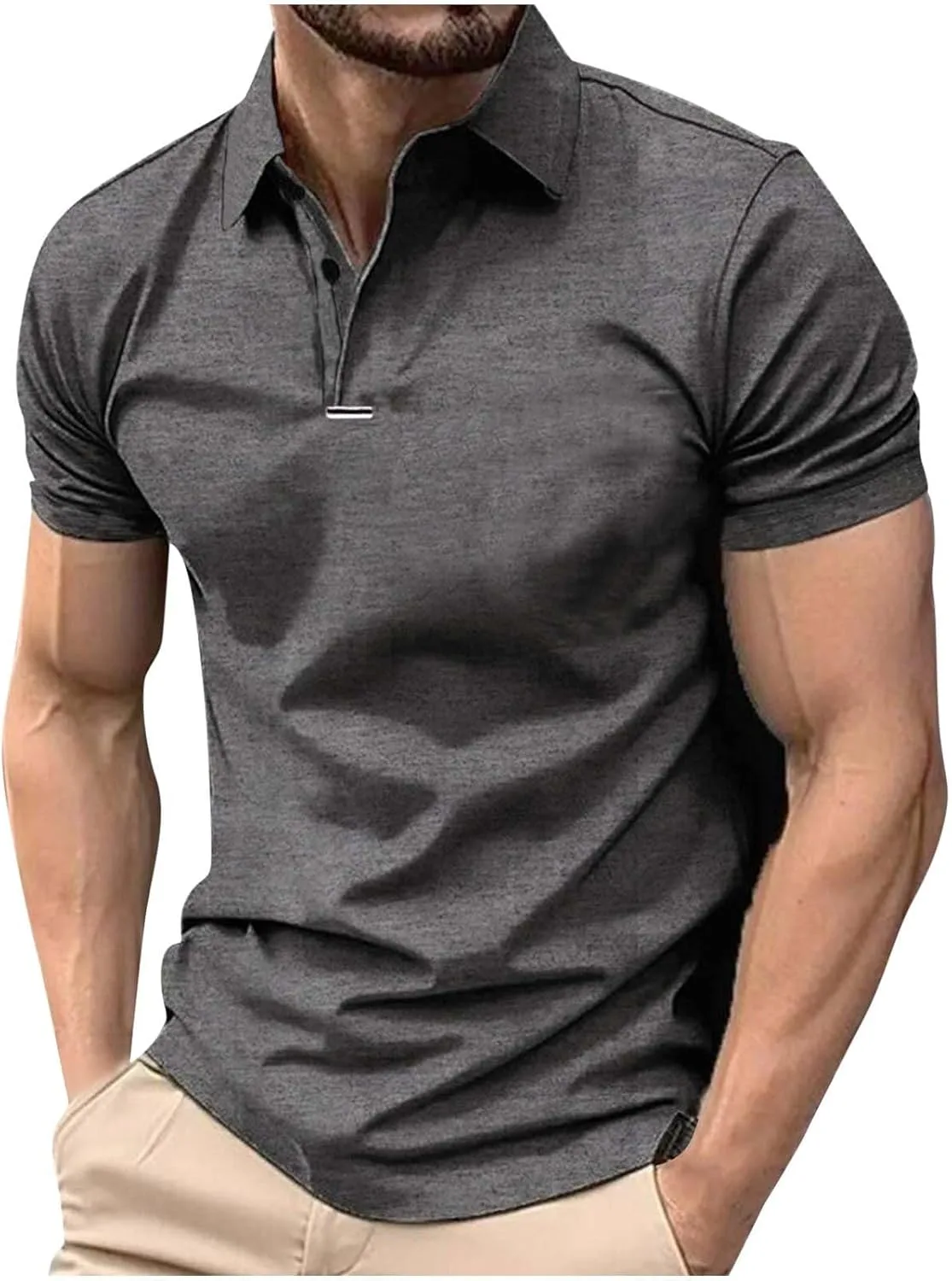 Мужская летняя поло Slim Fit с коротким рукавом NATHGAM
Мужская летняя поло Slim Fit с коротким рукавом NATHGAM