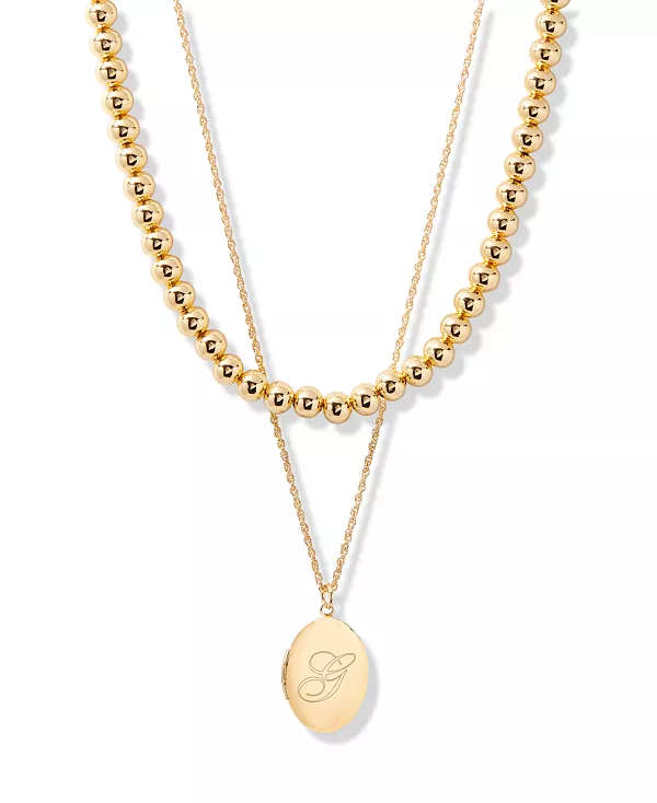 Позолоченный комплект из ожерелий с инициалами в форме овала Brook & York, gold-g
Позолоченный комплект из ожерелий с инициалами в форме овала Brook & York, gold-g