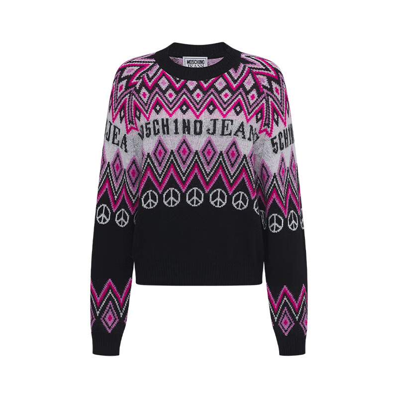 Джемпер с логотипом джинсов и высоким воротом MOSCHINO, черный
Джемпер с логотипом джинсов и высоким воротом MOSCHINO, черный