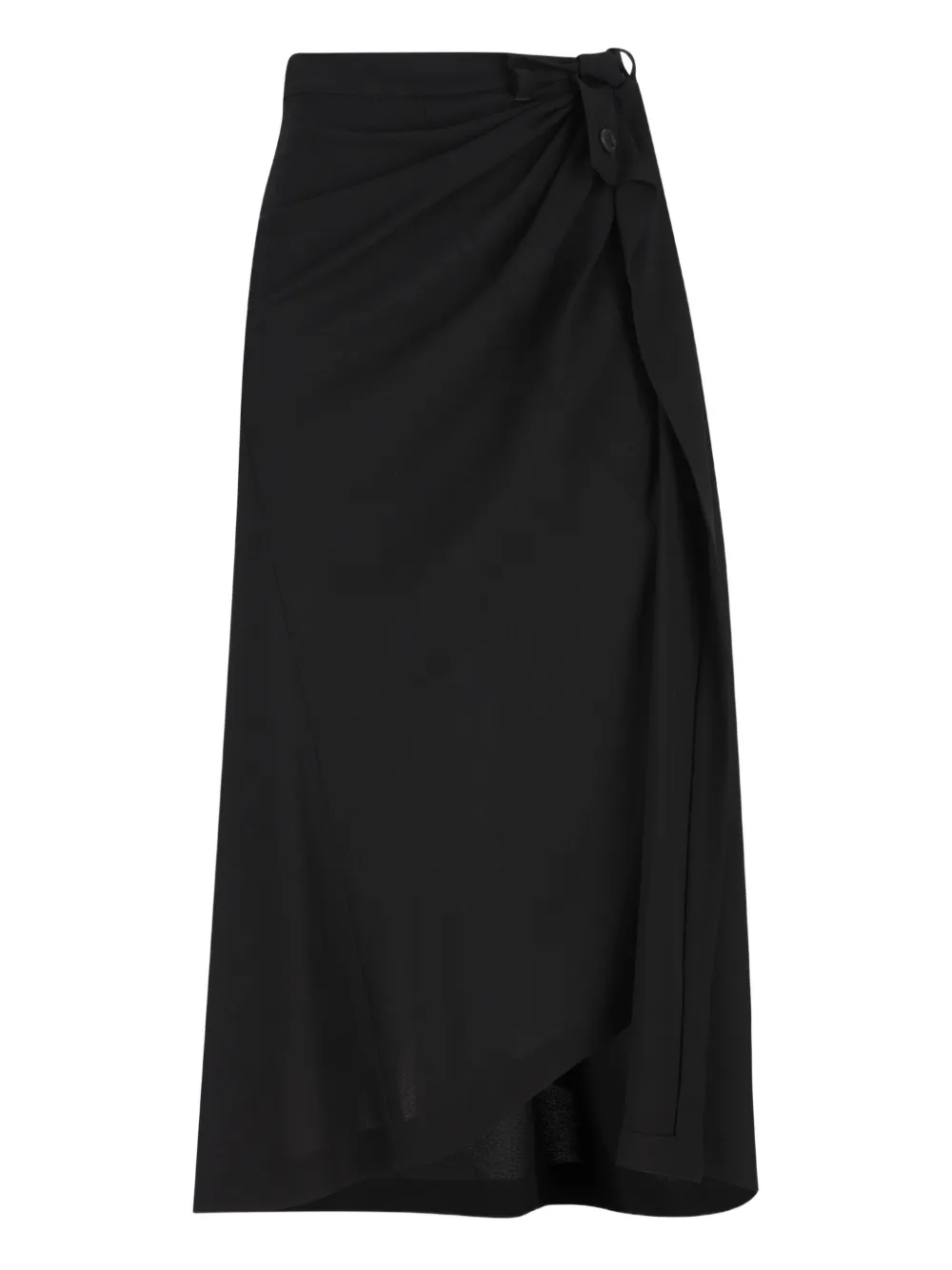 Драпированная приталенная миди-юбка Balenciaga, черный
Драпированная приталенная миди-юбка Balenciaga, черный