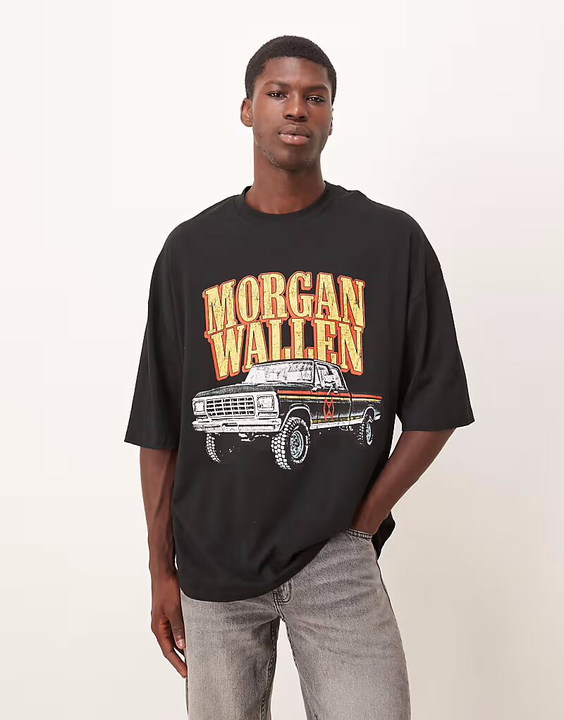 Футболка унисекс оверсайз с принтами Morgan Wallen черного цвета Asos Design
Футболка унисекс оверсайз с принтами Morgan Wallen черного цвета Asos Design
