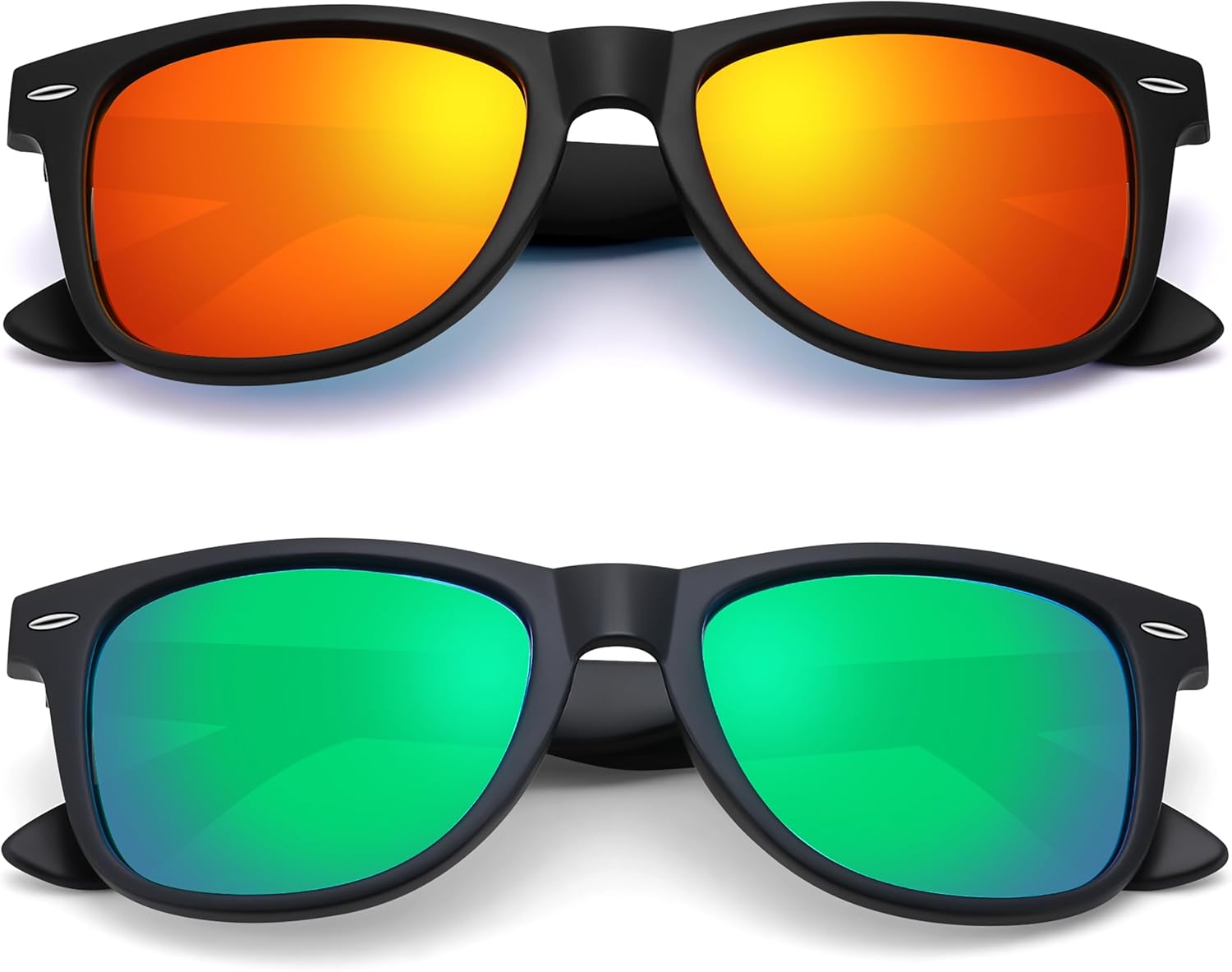 Поляризованные солнцезащитные очки Bouryo Square Wayfarer для мужчин и женщин, для вождения, рыбалки, с защитой UV400 (2 шт.), A5-(2 Pack) Matte Black/Red + Matte Black/Green
Поляризованные солнцезащитные очки Bouryo Square Wayfarer для мужчин и женщин, для вождения, рыбалки, с защитой UV400 (2 шт.), A5-(2 Pack) Matte Black/Red + Matte Black/Green