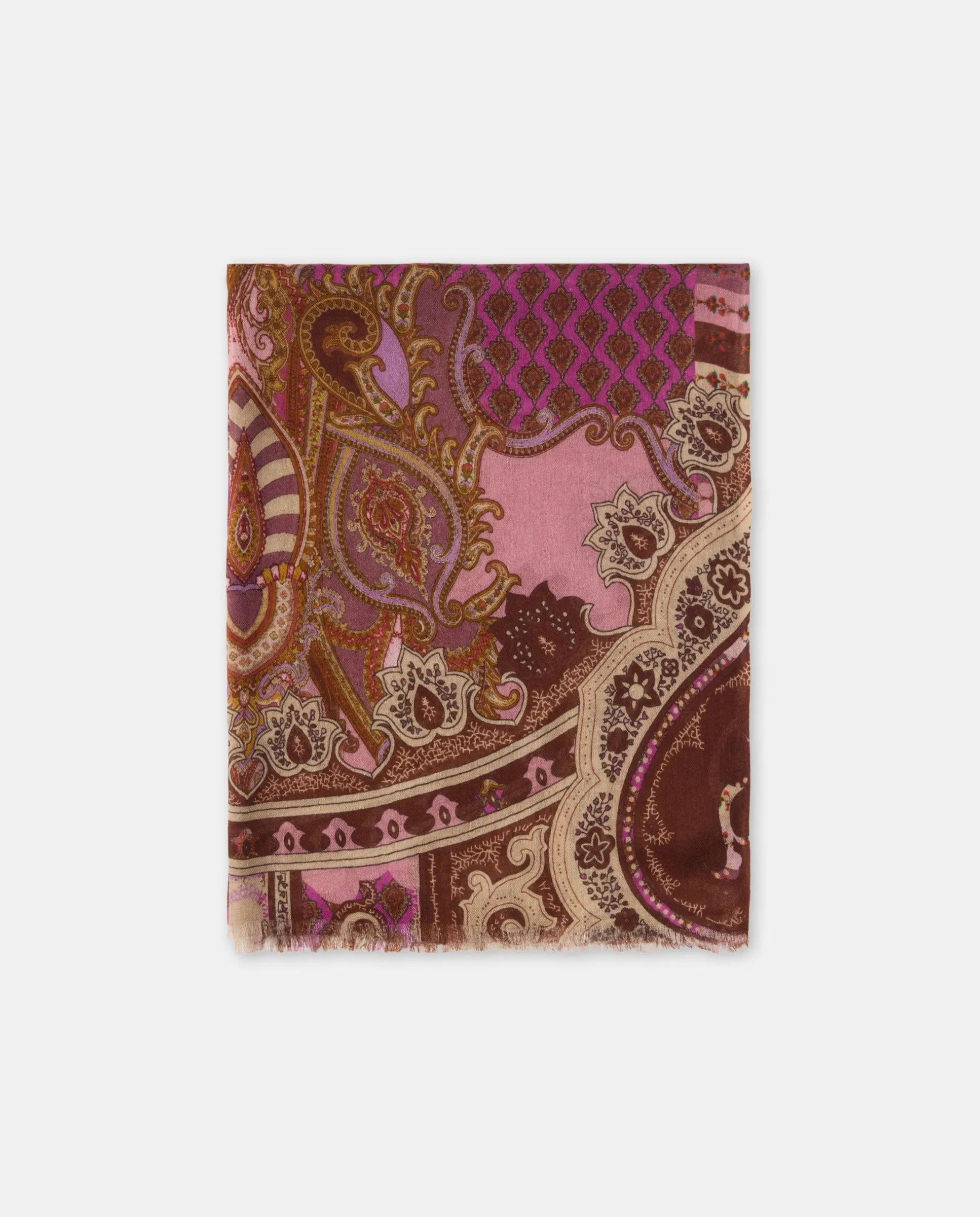 Шерстяная шаль с галстучным принтом Latouche, розовый 
Шерстяная шаль с галстучным принтом Latouche, розовый