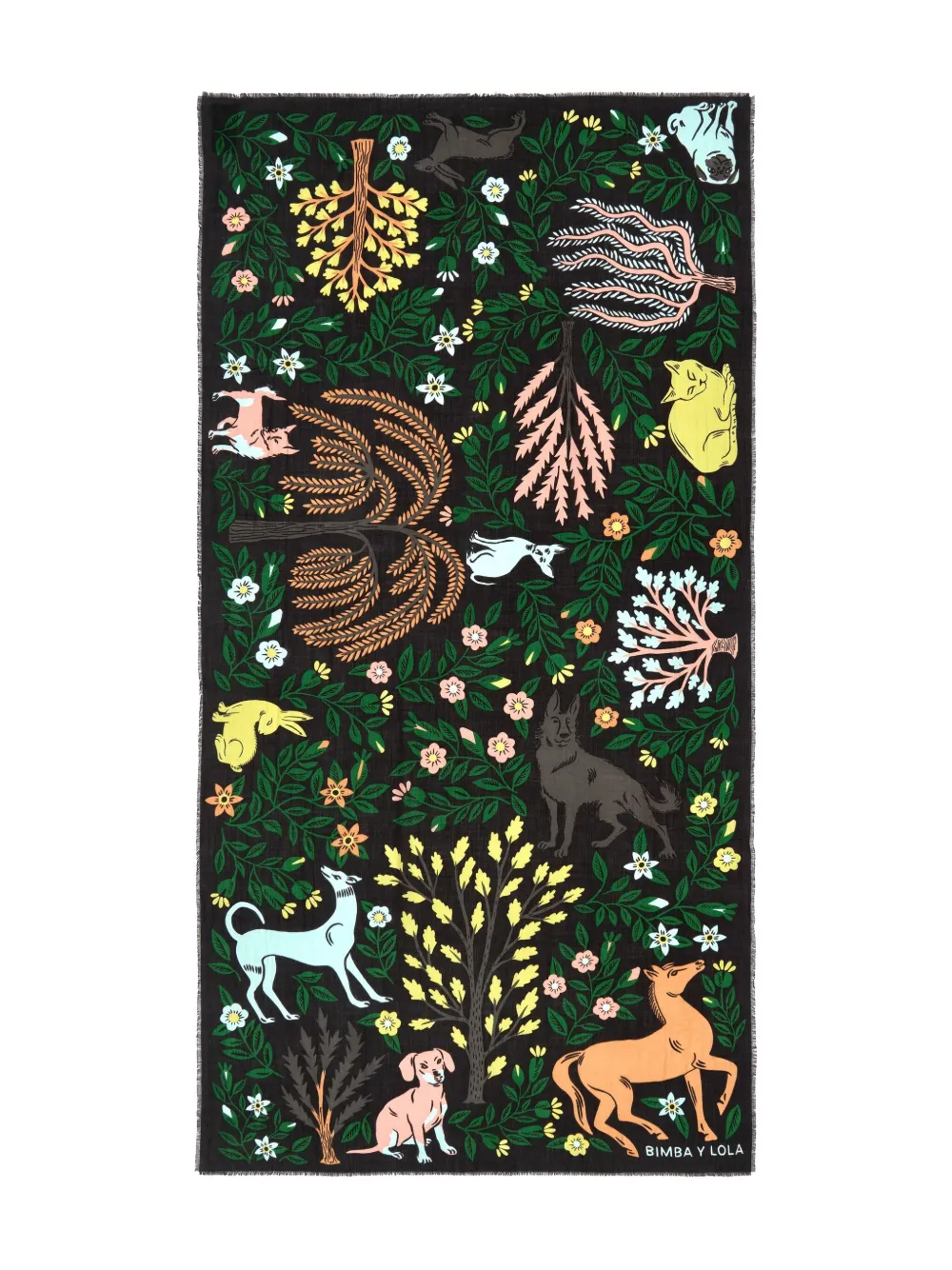 Шарф с анималистичным и цветочным принтом Bimba y Lola, черный
Шарф с анималистичным и цветочным принтом Bimba y Lola, черный
