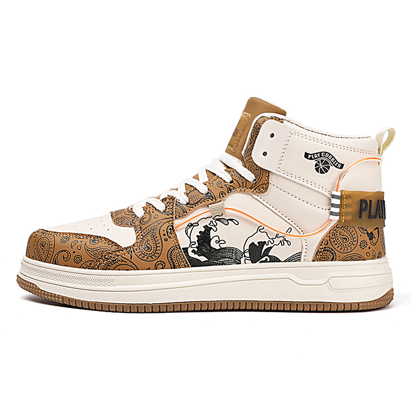 PLAY COBBLER Теплые нескользящие амортизирующие износостойкие дышащие высокие скейтерские кроссовки мужские синий - бежевый коричневый, цвет Beige Brown
PLAY COBBLER Теплые нескользящие амортизирующие износостойкие дышащие высокие скейтерские кроссовки мужские синий - бежевый коричневый, цвет Beige Brown