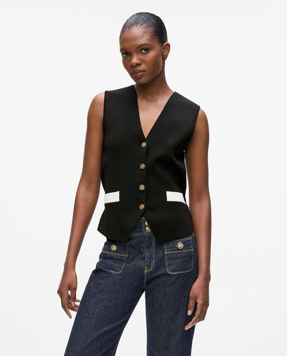 Приталенный вязаный жилет Karl Lagerfeld, черный
Приталенный вязаный жилет Karl Lagerfeld, черный