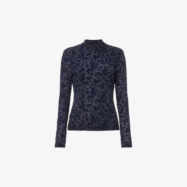 Топ из эластичной сетки с высоким воротником и цветочным узором Whistles, темно-синий
Топ из эластичной сетки с высоким воротником и цветочным узором Whistles, темно-синий