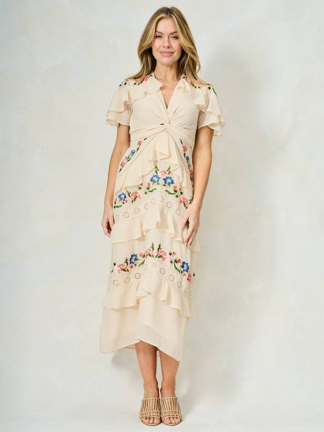 Платье миди Lucienne с вышивкой и рюшами из жоржета Hope & Ivy, Cream/Multi
Платье миди Lucienne с вышивкой и рюшами из жоржета Hope & Ivy, Cream/Multi