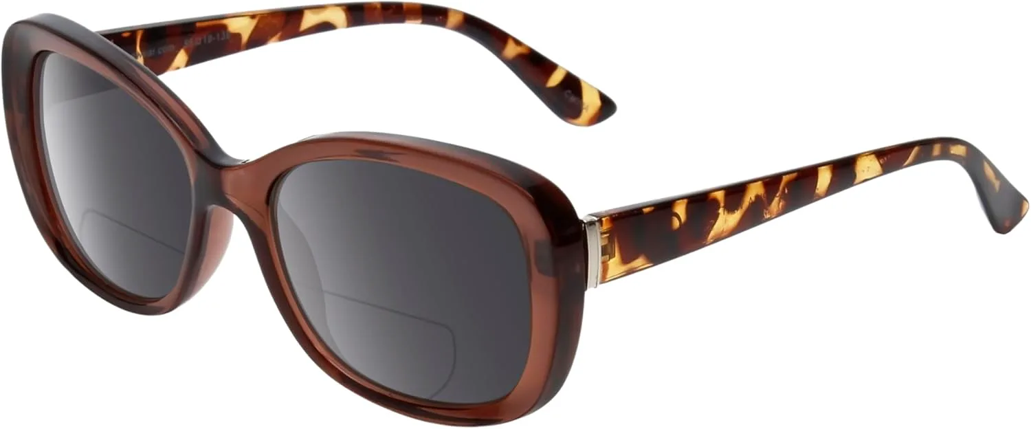 Женские поляризованные бифокальные солнцезащитные очки Calabria Sophia: модные и стильные, стильные, модные, бифокальные, Brown Crystal Tortoise Havana/Smoke Grey
Женские поляризованные бифокальные солнцезащитные очки Calabria Sophia: модные и стильные, стильные, модные, бифокальные, Brown Crystal Tortoise Havana/Smoke Grey
