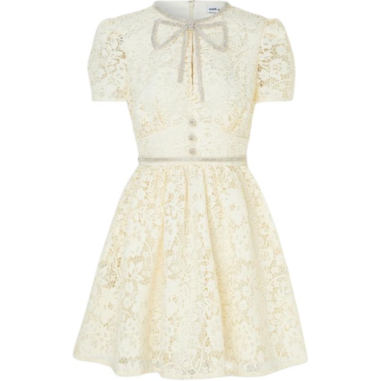 Self Portrait Короткое платье с короткими рукавами Женское Белое
Self Portrait Короткое платье с короткими рукавами Женское Белое