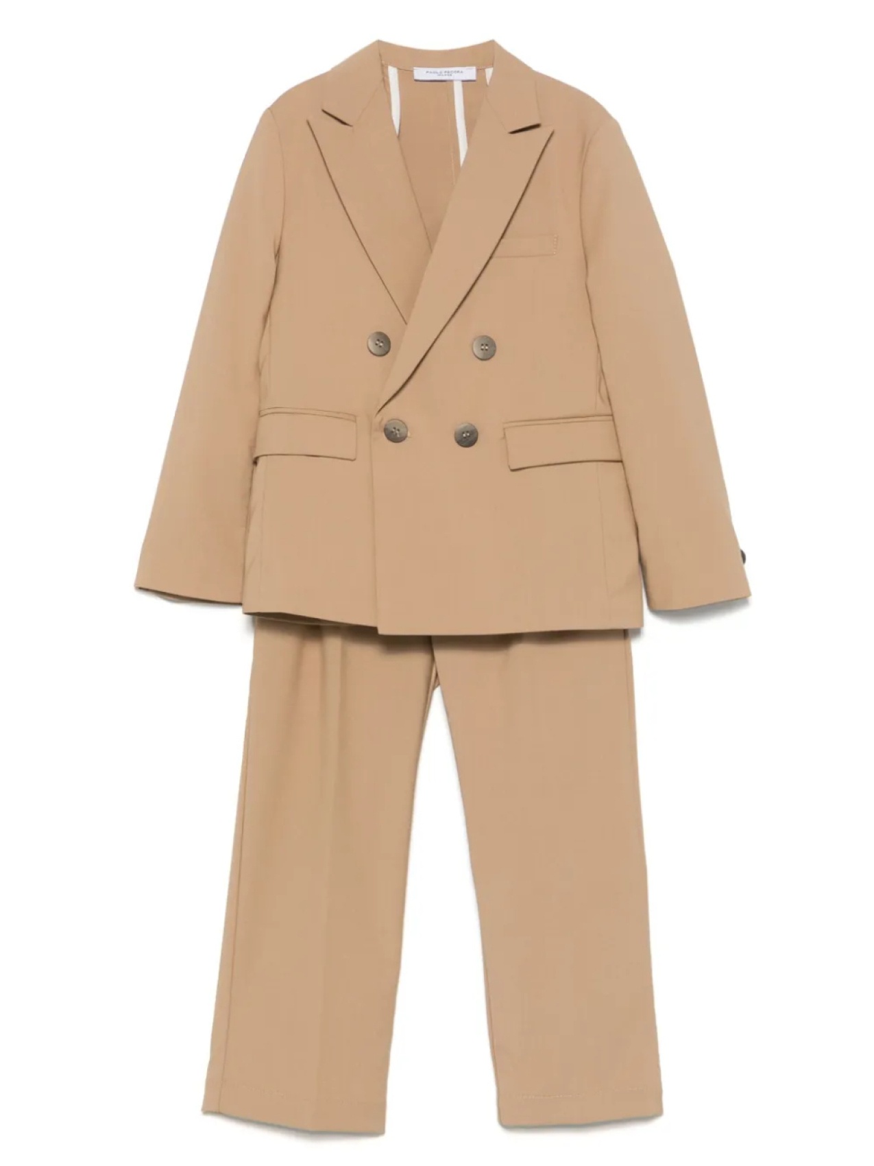 Двубортный костюм Paolo Pecora Kids, коричневый 
Двубортный костюм Paolo Pecora Kids, коричневый