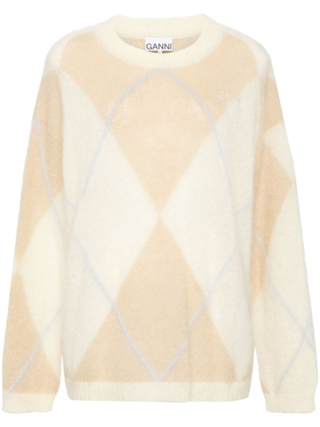 GANNI джемпер с вышитым логотипом и узором «аргайл-интарсия», коричневый
GANNI джемпер с вышитым логотипом и узором «аргайл-интарсия», коричневый