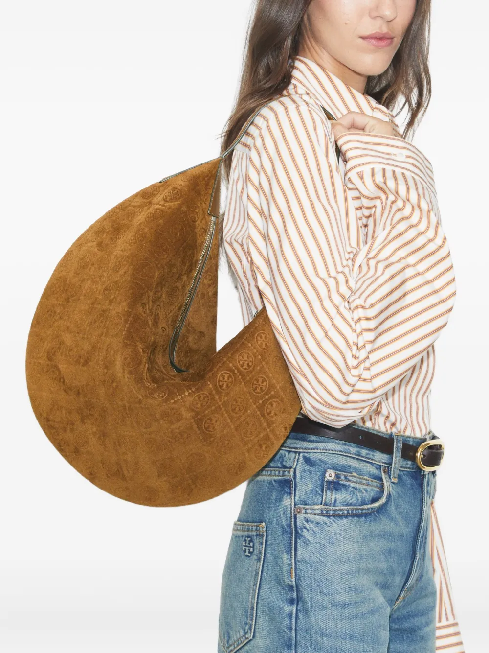 Сумка на плечо Balloon T с монограммой Tory Burch, коричневый
Сумка на плечо Balloon T с монограммой Tory Burch, коричневый