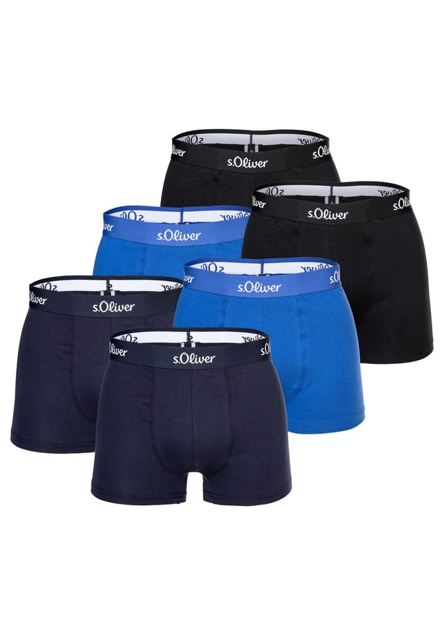Боксеры 6 пар в упаковке - трусы-боксеры из хлопка-стрейч S.Oliver, синий
Боксеры 6 пар в упаковке - трусы-боксеры из хлопка-стрейч S.Oliver, синий