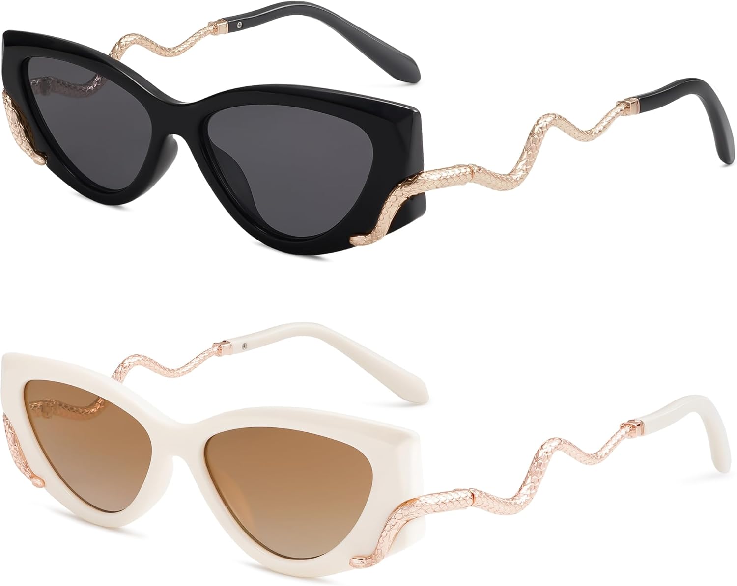 Ретро-солнцезащитные очки в стиле Y2K с змеиной кожей для женщин, стильные «кошачий глаз» в стиле 90-х, узкие модные солнцезащитные очки AP3667 Appassal, P2 Black+white/Gold Snake
Ретро-солнцезащитные очки в стиле Y2K с змеиной кожей для женщин, стильные «кошачий глаз» в стиле 90-х, узкие модные солнцезащитные очки AP3667 Appassal, P2 Black+white/Gold Snake