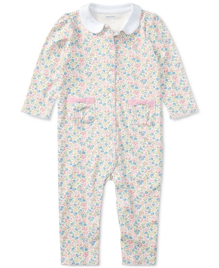 Хлопковый комбинезон с цветочным принтом для маленьких девочек Polo Ralph Lauren, белый
Хлопковый комбинезон с цветочным принтом для маленьких девочек Polo Ralph Lauren, белый