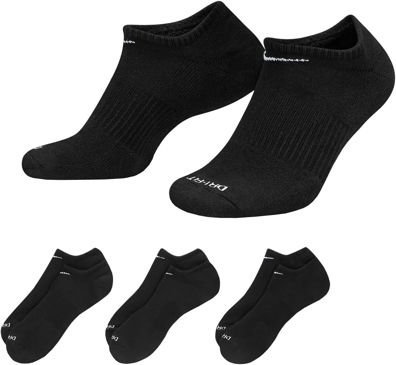 NIKE Men's Y Nk Everyday Cush Ns 3Pr, Black/White, Talla única, Black
NIKE Men's Y Nk Everyday Cush Ns 3Pr, Black/White, Talla única, Black