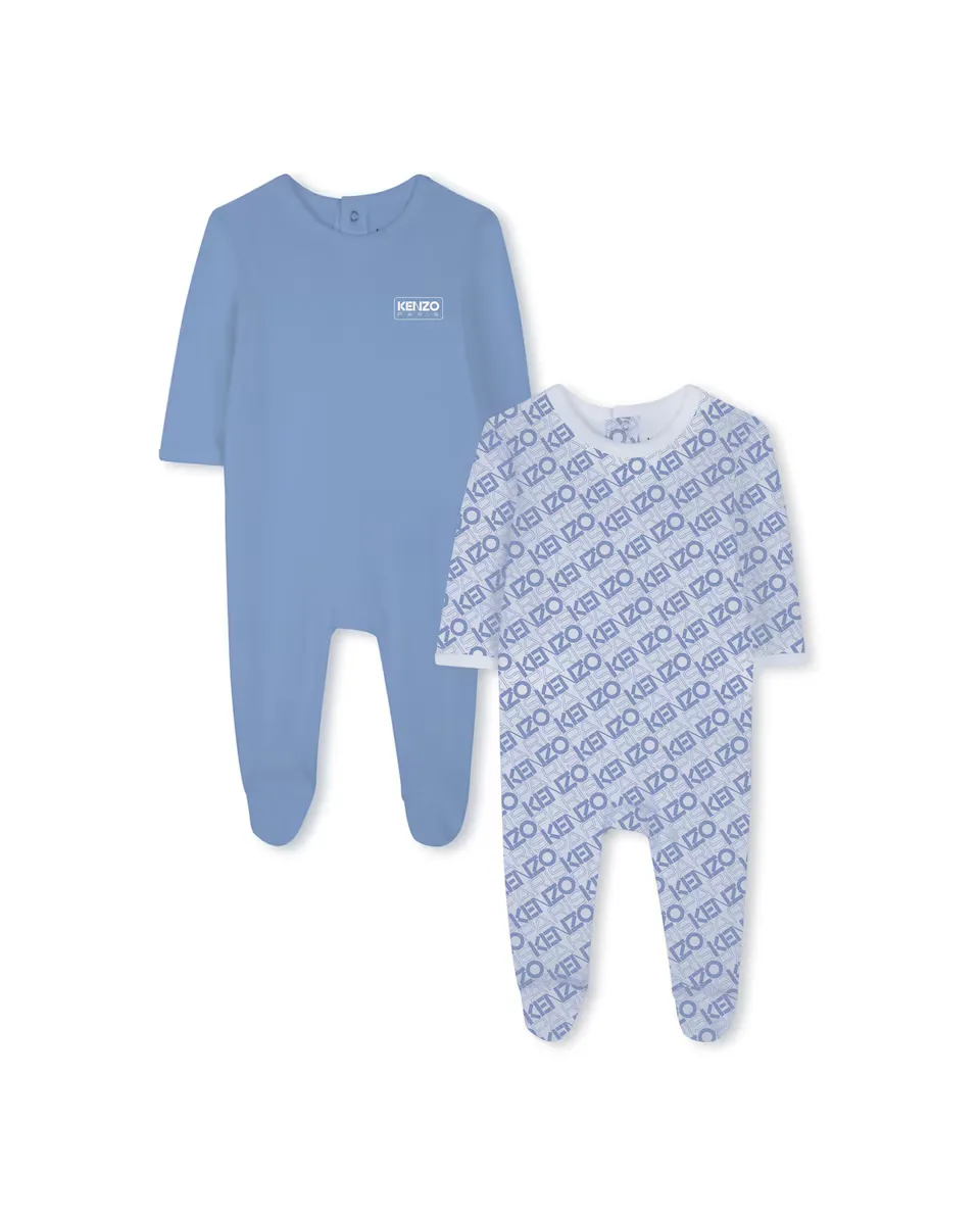 Упаковка из 2 однотонных детских пижам с принтом монограммы Kenzo Kids, голубой
Упаковка из 2 однотонных детских пижам с принтом монограммы Kenzo Kids, голубой
